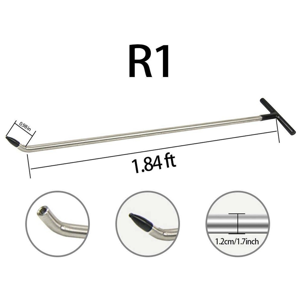 5 pcs Car Dent Repair Kits Paintless Puller Rods Removal Tools auto body