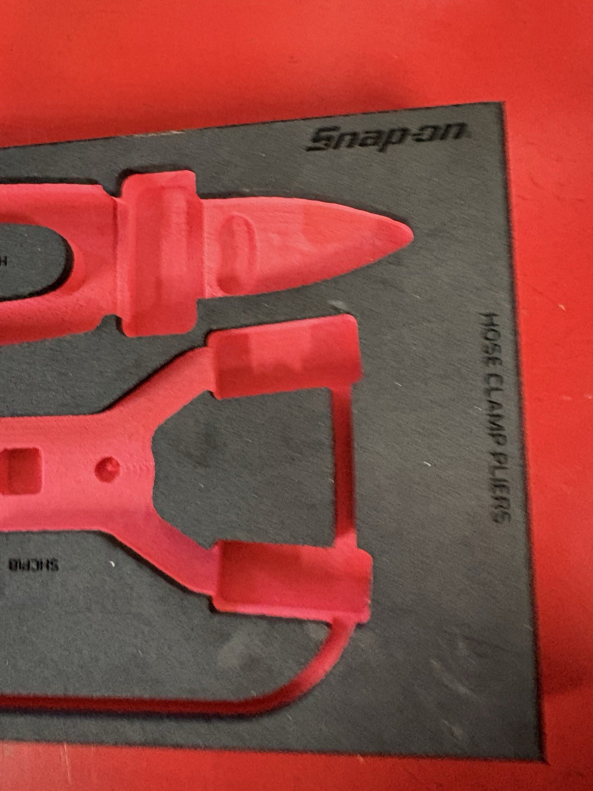 Snap On Red Foam Organizer FMPL15B Hose Clamp Pliers