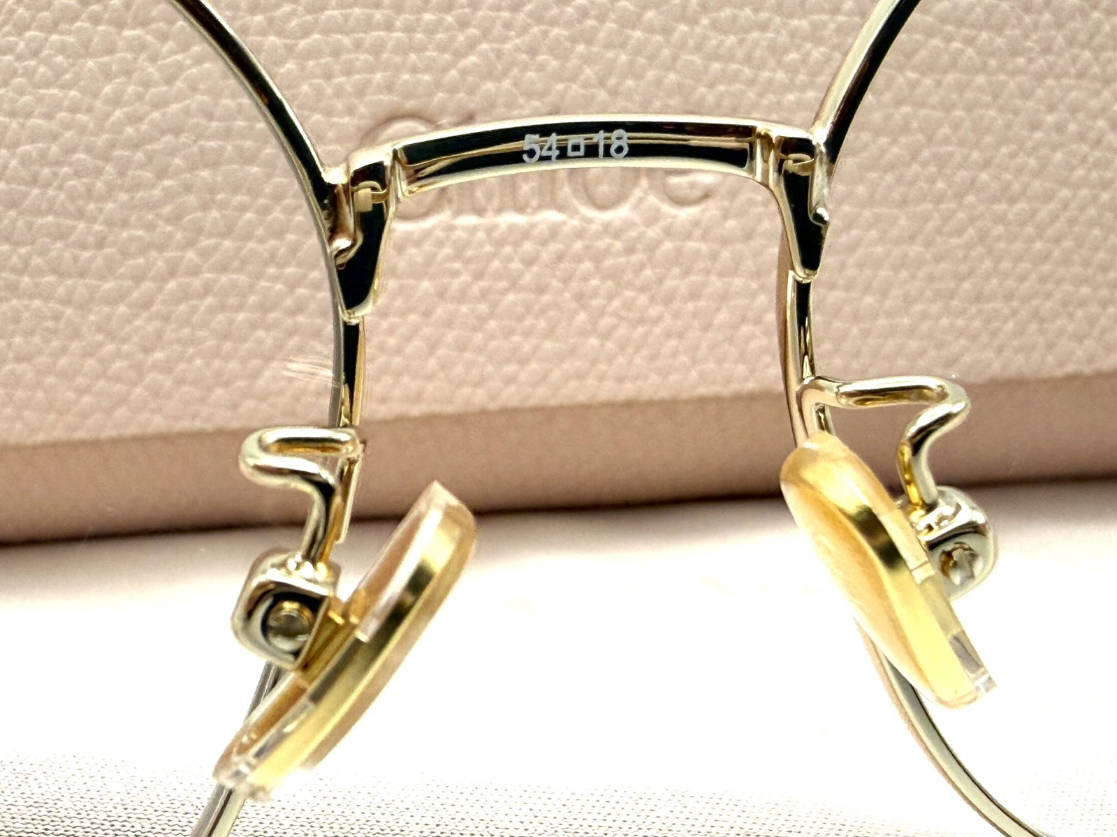 Chloe CH0274OA 002 Gold Square Eyeglasses Frame 54mm New