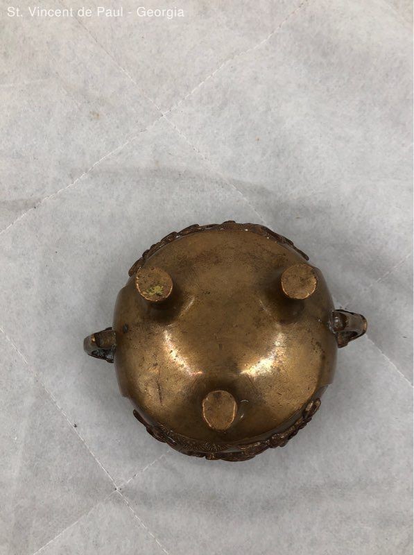 Bronze Engraved Bird Incense Burner 400g