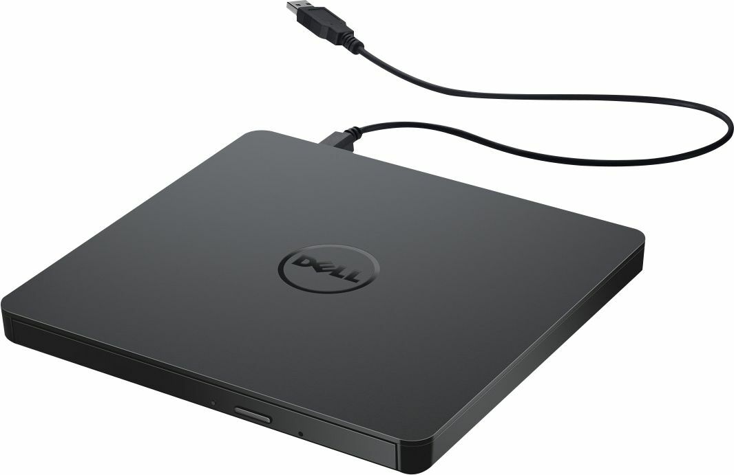 Dell - USB Slim DVD+/- RW Drive - Plug and Play - DW316 - Black