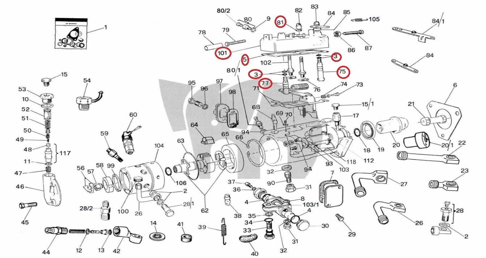 Cav Top Cover Kit Lucas DPA Diesel Injection Pump Gasket Leak Delphi Throttle