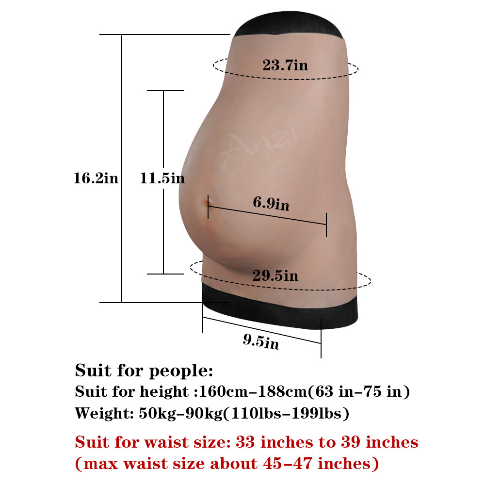 Anzi Silicone Fake Pregnant Fake Belly Belly Bump Silicone Pros thetics Tummy