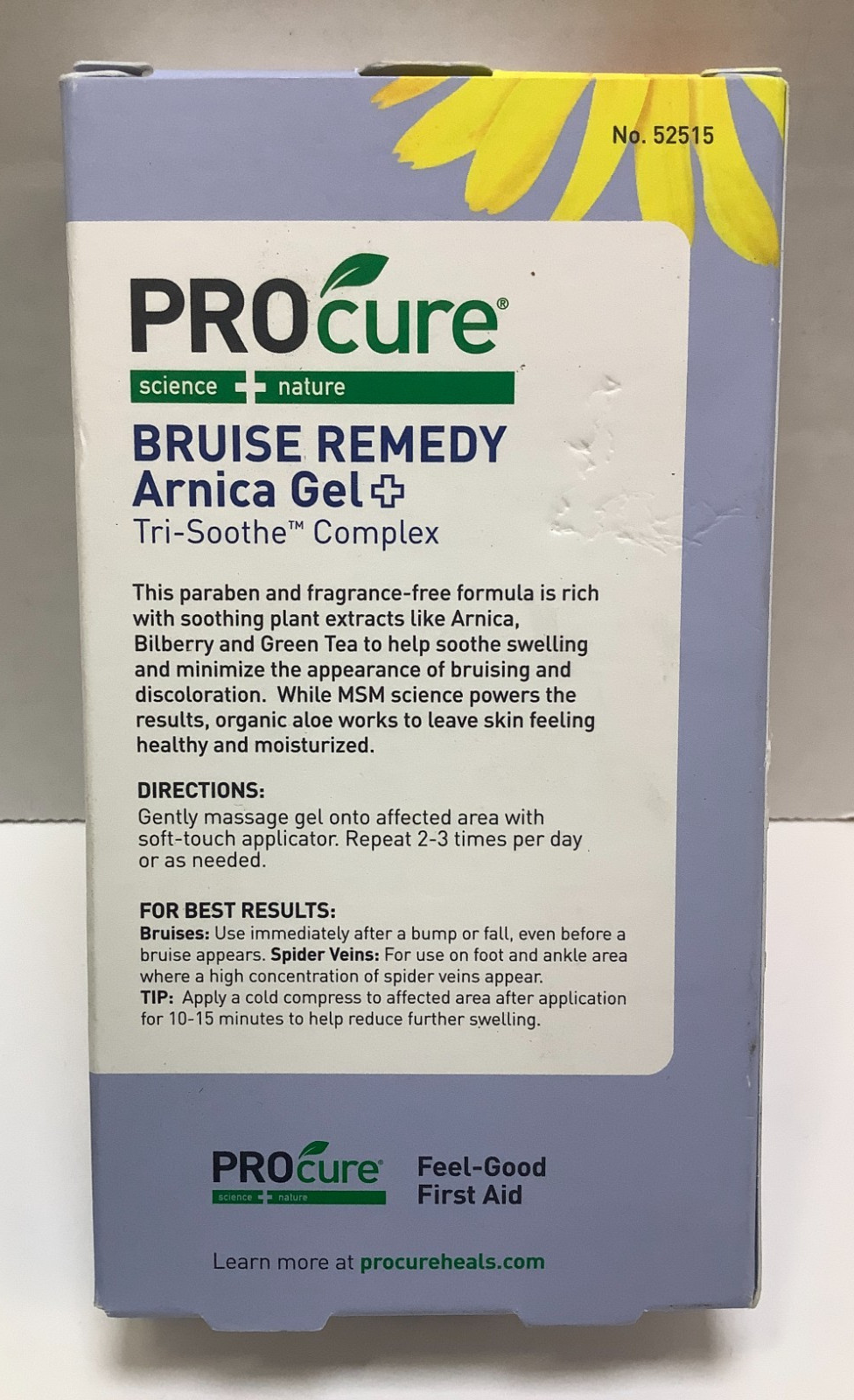Procure Bruise Remedy Arnica Gel + Tri-Soothe Complex, Spider Veins, 2pk