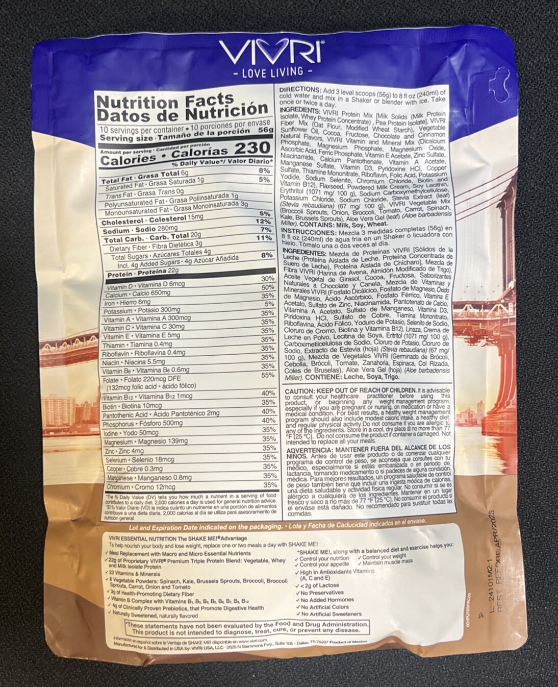 New VIVRI Shake Me! Royal Chocolate 19.8oz