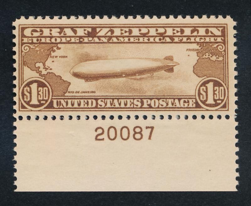 UNITED STATES (US) C14 MINT F-VF NH $1.30 ZEPPELIN PL#