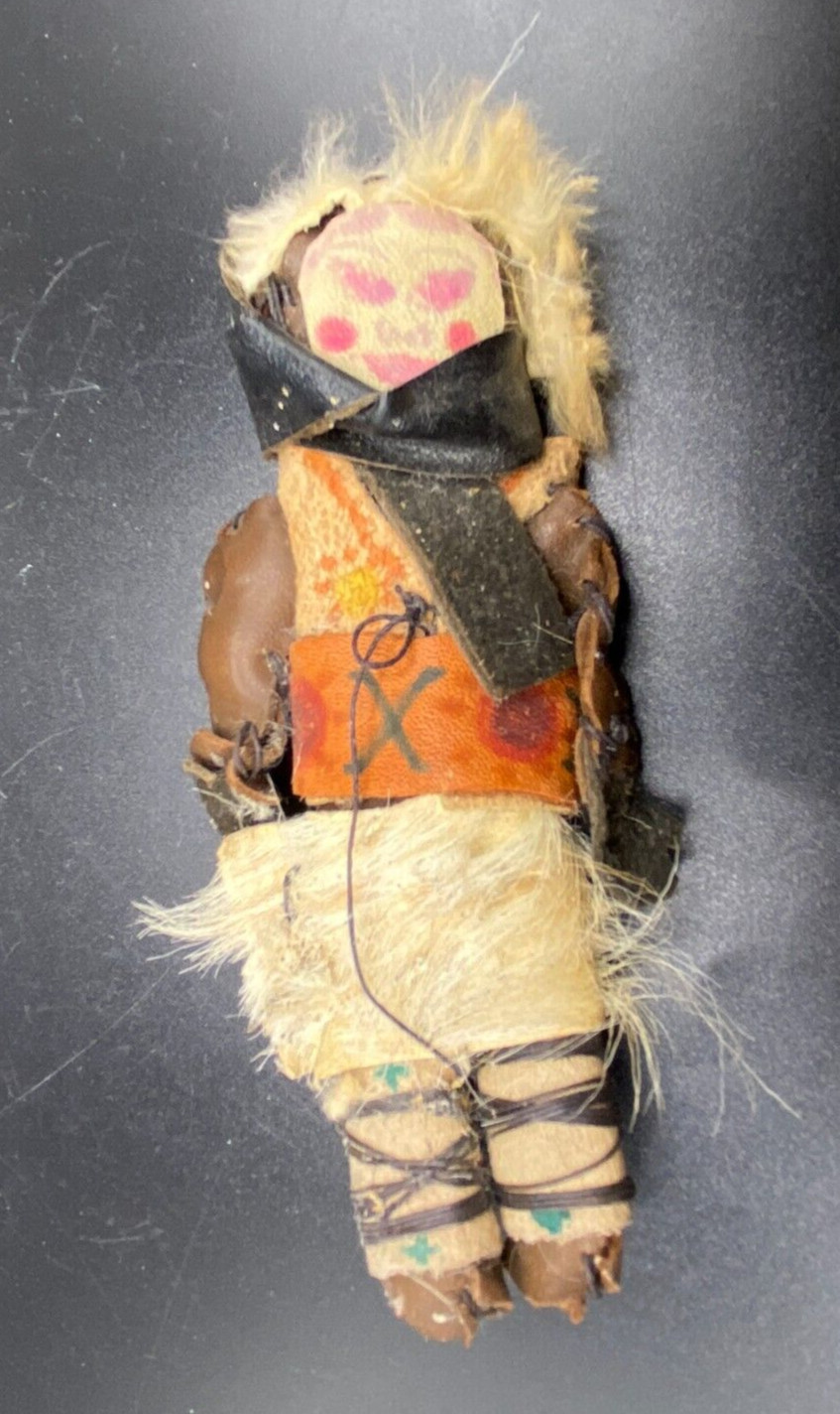 Antique Native American Kachina Doll hand painted w/ animal hair