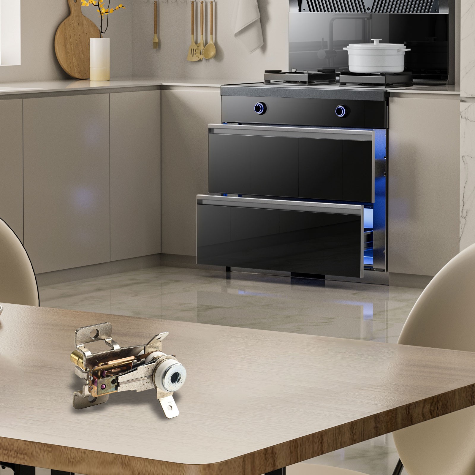 Adjustable Temperature Switch Heating Bimetal Thermostat KST-220 High Quality