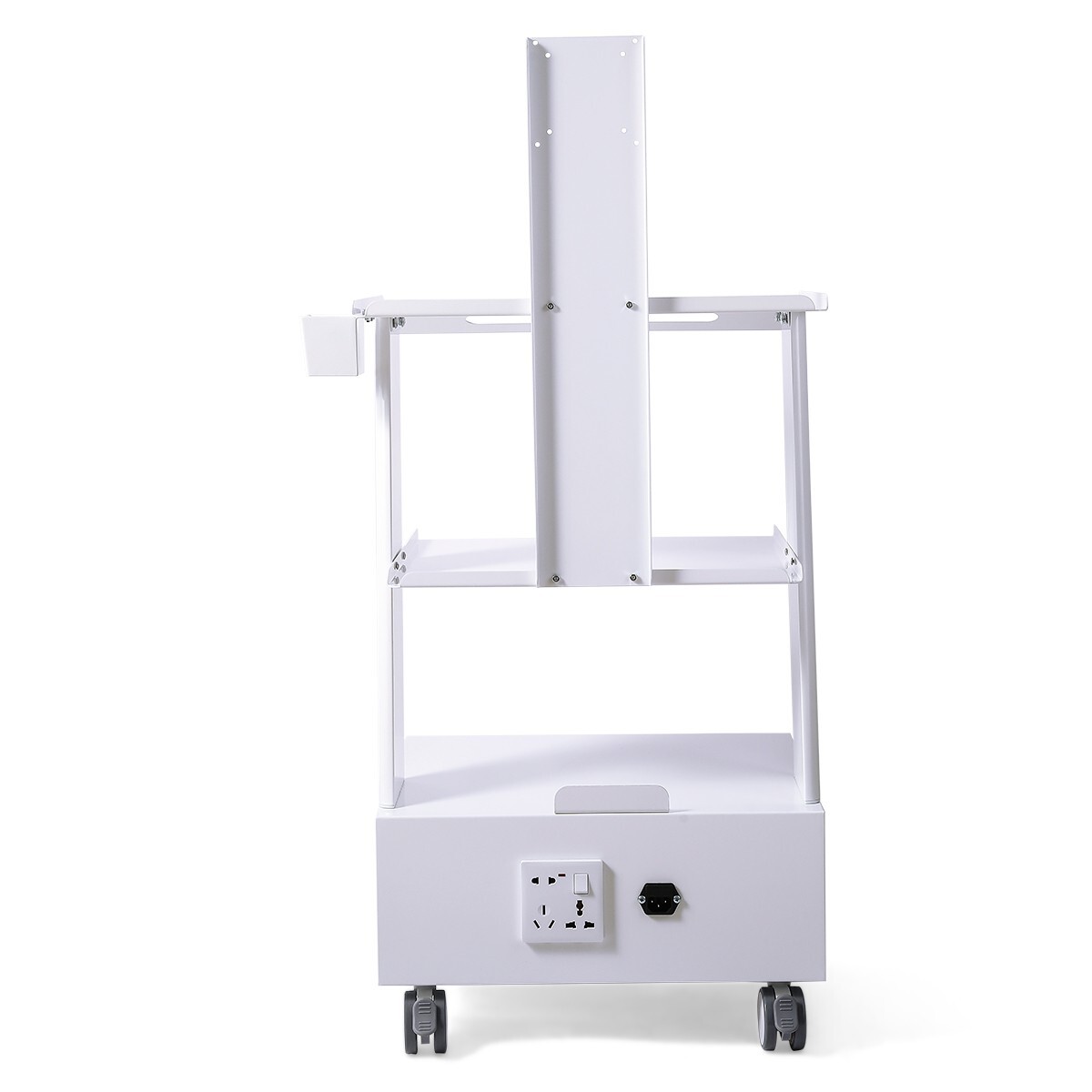 Dental Mobile Medical Cart Instrument Trolley Cabinet w/ Drawer and Power Socket
