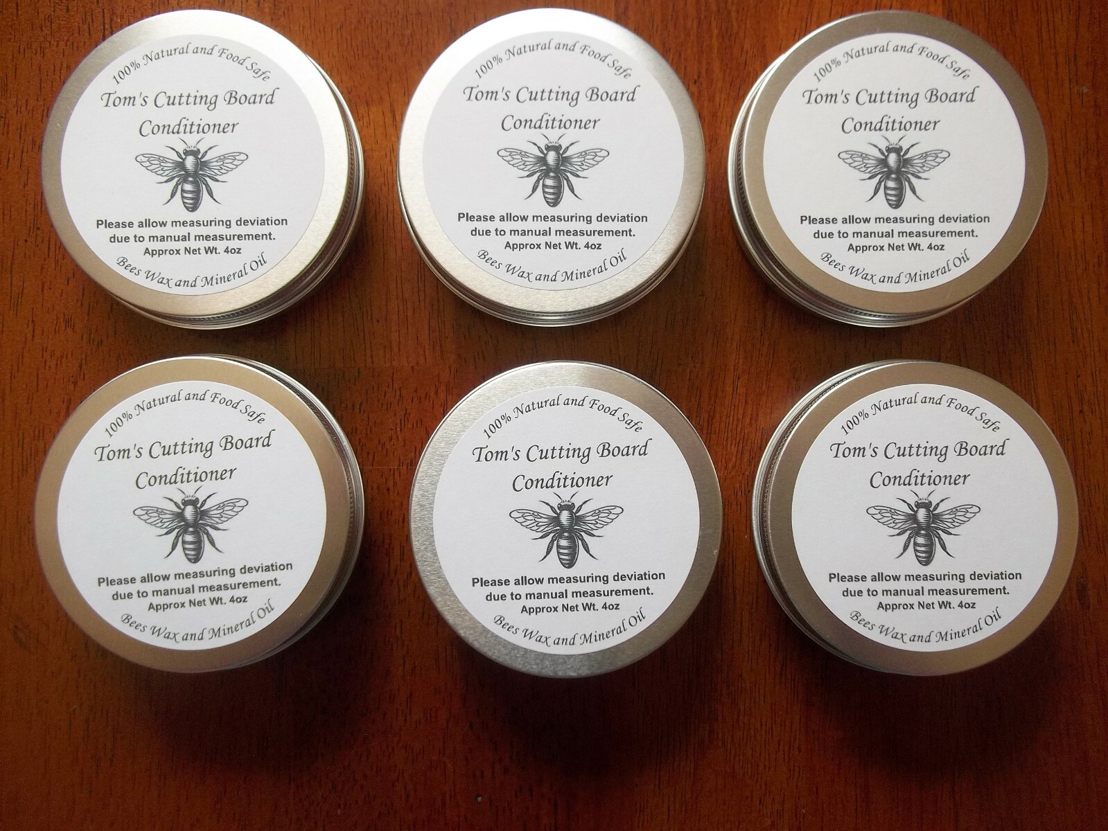 Cutting Board Conditoner 100% Natural Beeswax & Mineral Oil - Food Safe