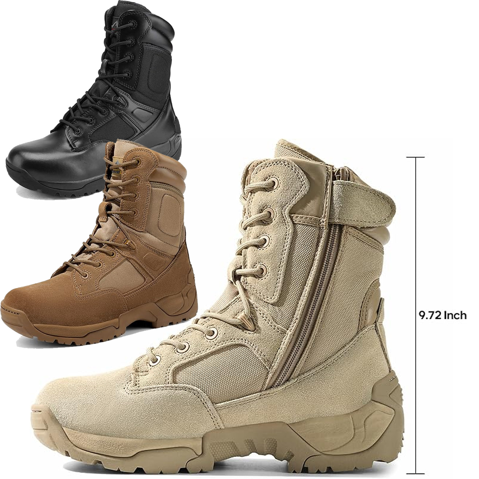 Men's Military Combat Tactical Work Boots Motorcycle Hiking Boots