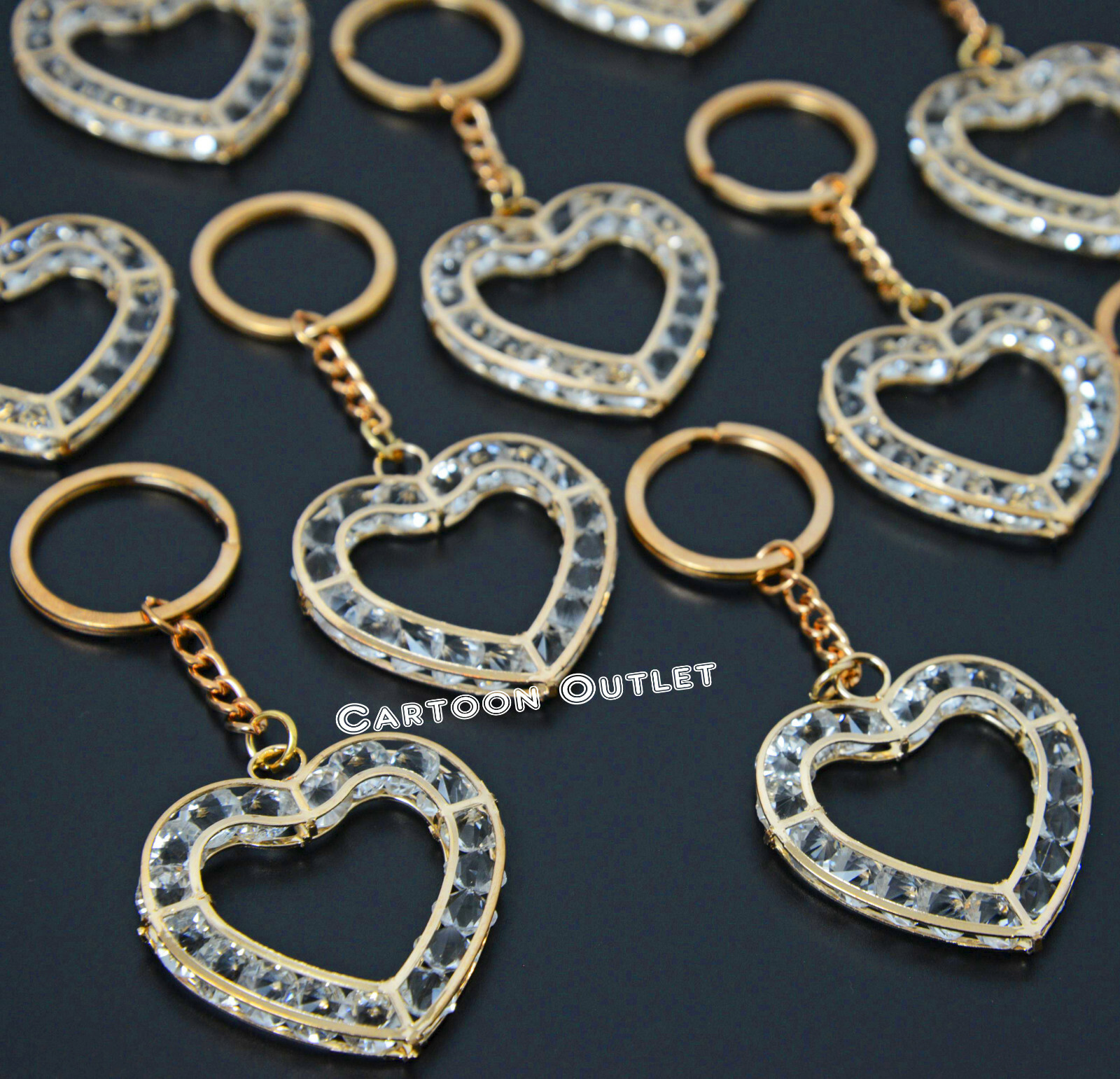 12 Wedding Keychain Gold Heart Recuerdos De Boda Corazon Bautizo Comunion