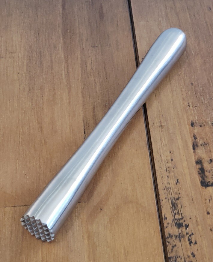 8.5" Solid Stainless Steel COCKTAIL MUDDLER - Bar Drink Mixer Tool