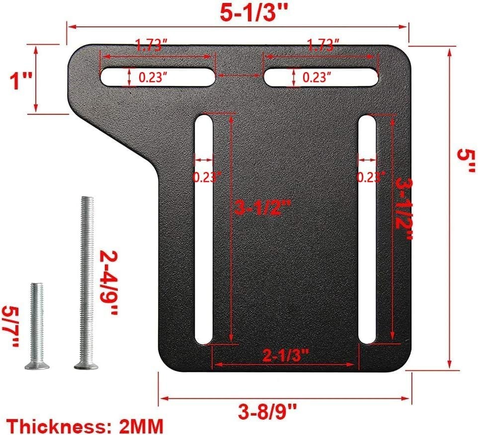 2 Pcs Bed Frame Brackets Adapter for Headboard Extra, Heavy Duty Bed Modifica...