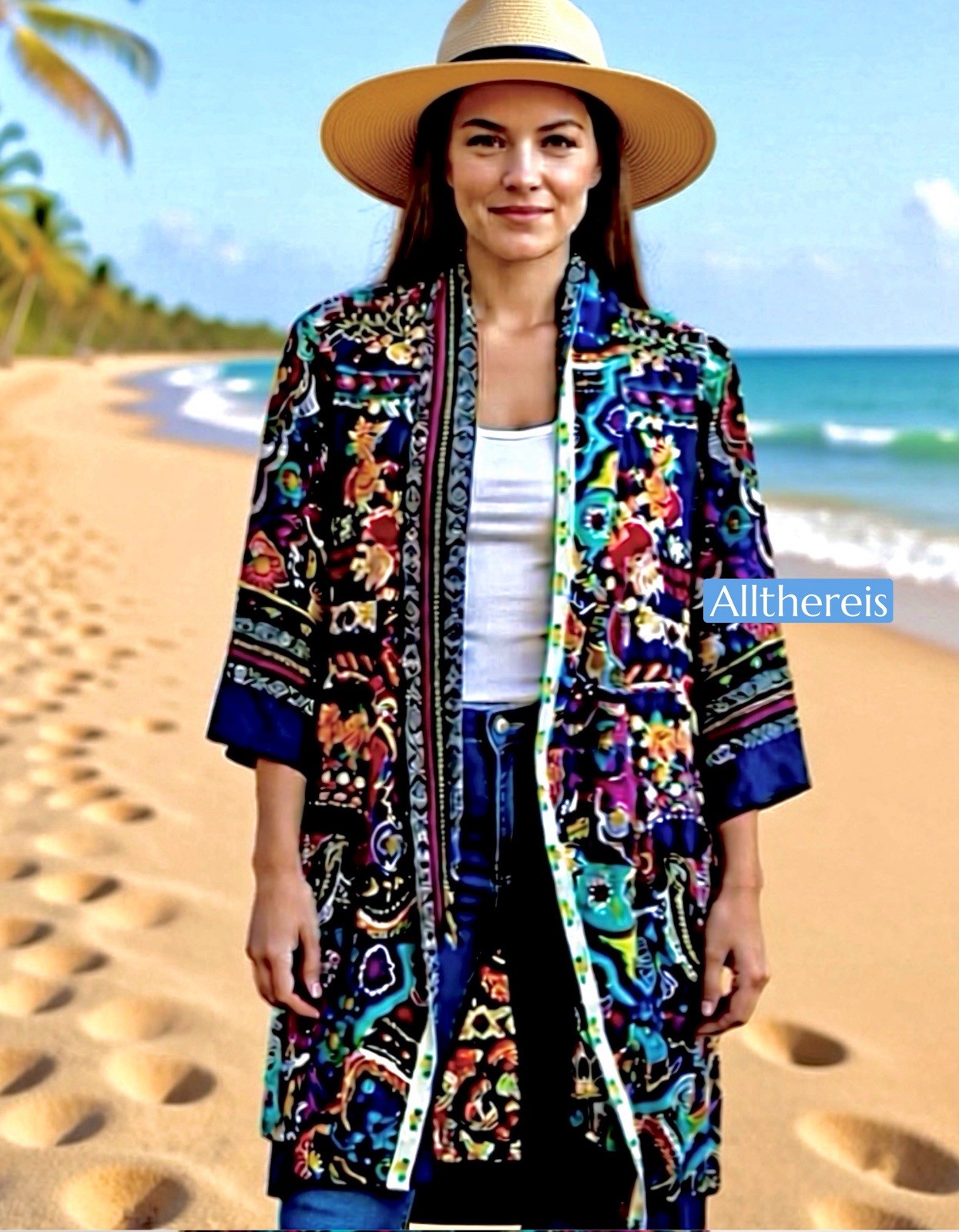 New With Tag Johnny Was Hanna Silk Kimono XS (2-6)