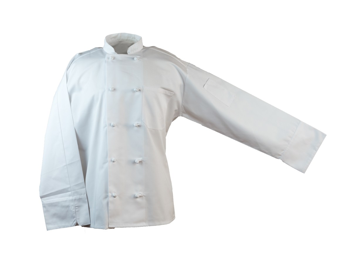 10 Knot Button Chef Coat Jacket XS-6XL Long Sleeve White New All Star Uniforms