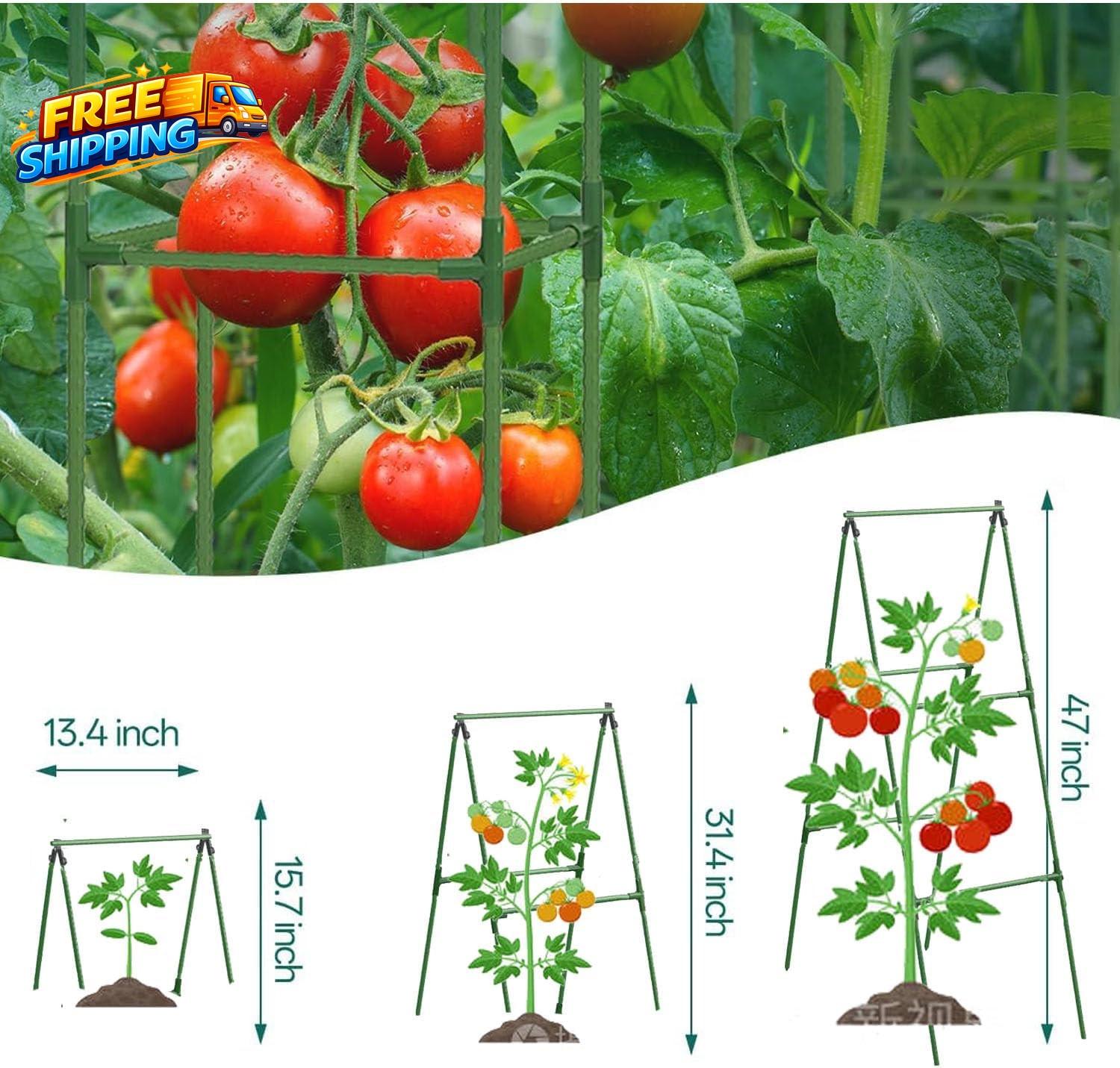 Garden Cucumber Trellis for Climbing Plants Outdoor, 47X16 Inch a Frame Cucumber
