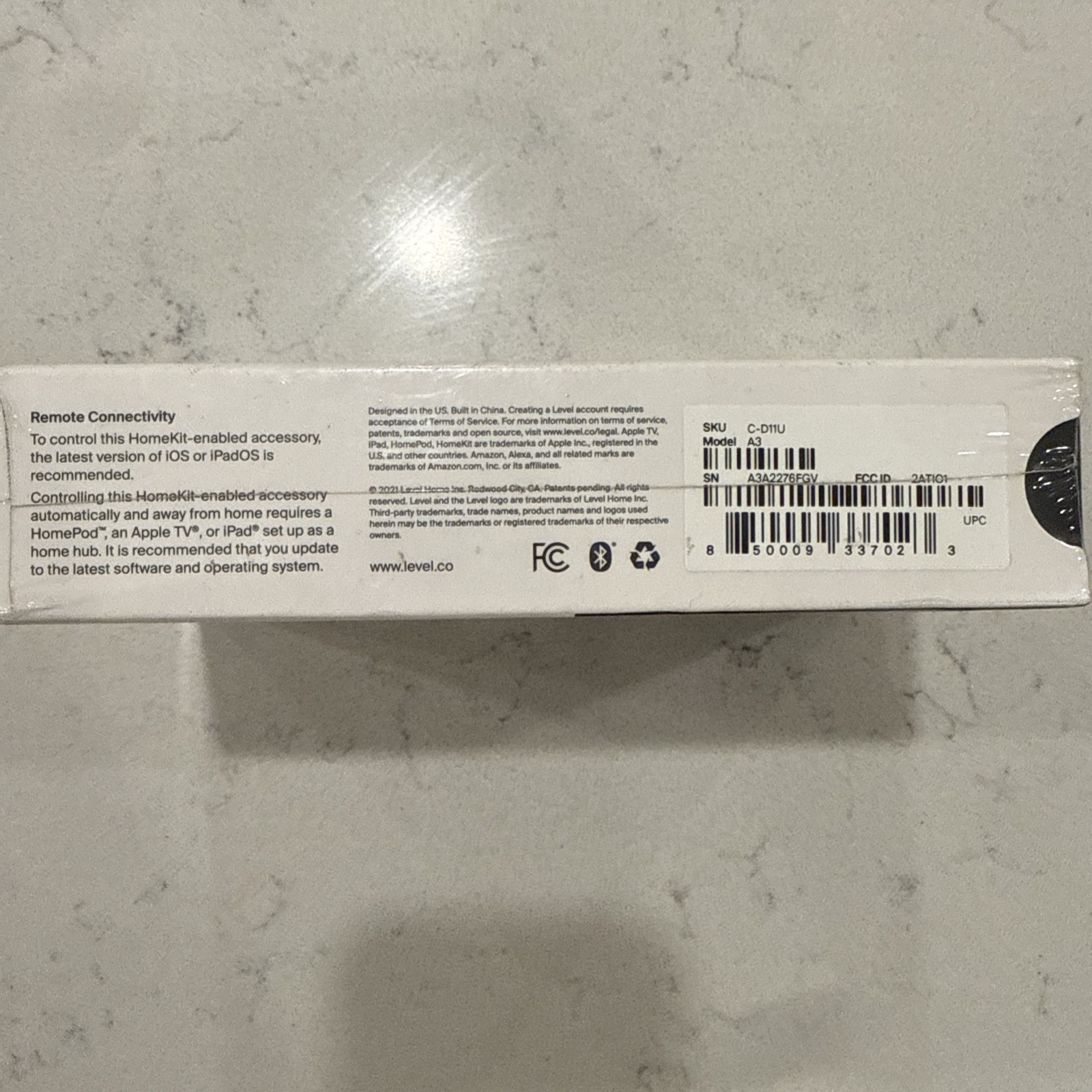 Level Bolt Smart Bluetooth Invisible Retrofit Deadbolt, Satin Chrome