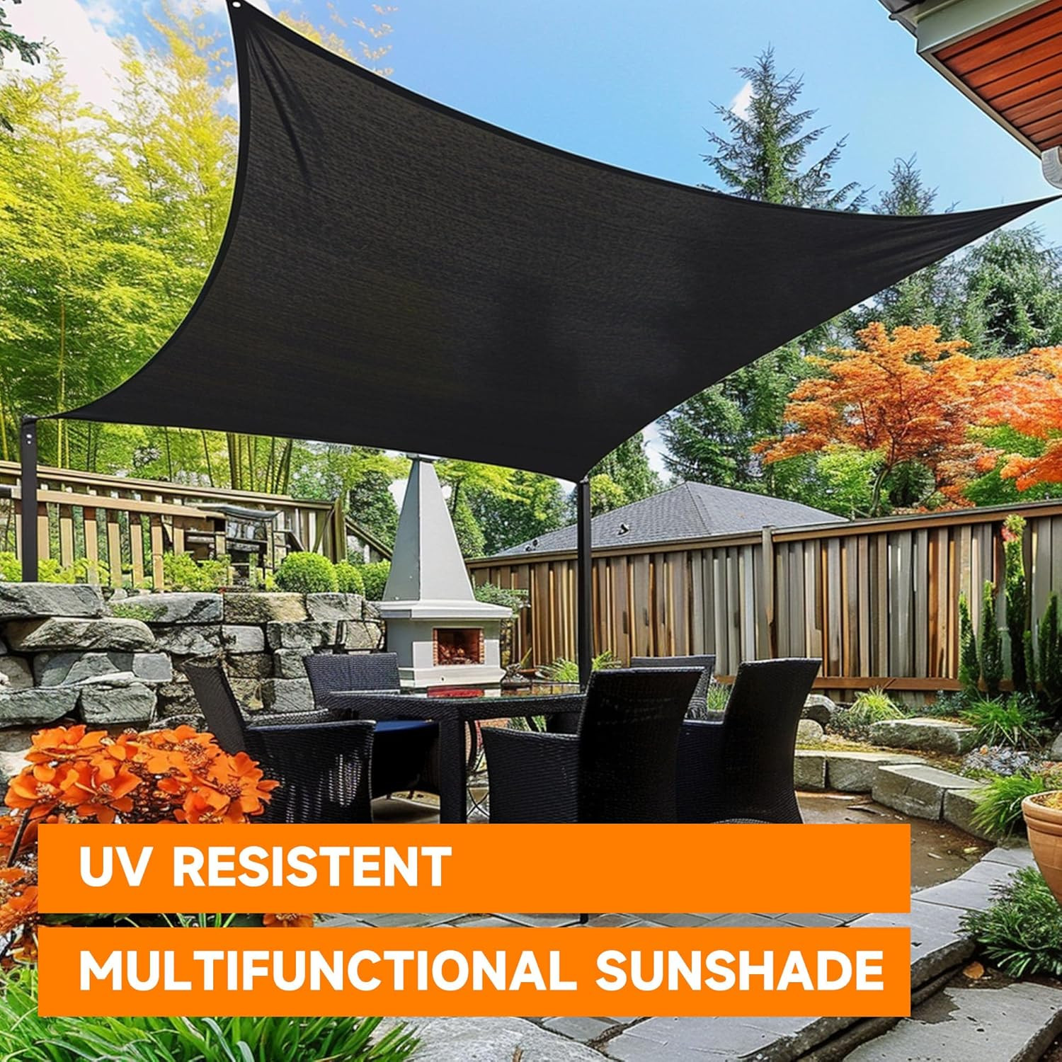 8' x 10' Black Shade Cloth 90% UV Resistant Mesh Tarp With Grommets For Plants