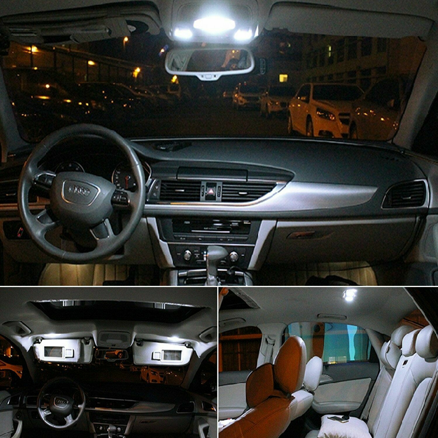 10pcs LED T10 194 168 W5W Canbus White Dome License Side Marker Light Bulb 6000K