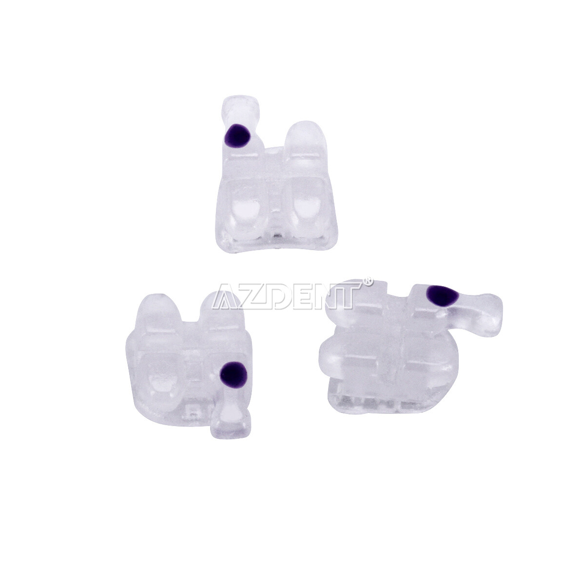 AZDENT Dental Orthodontic Clear Ceramic Brackets Braces Roth.022 Hooks 3 4 5
