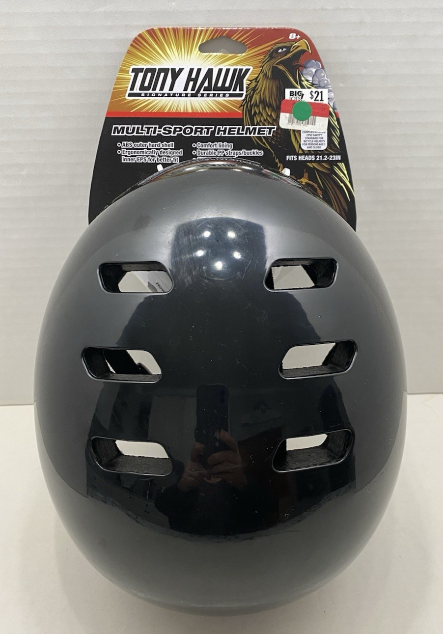 TONY HAWK SIGNATURE SERIES MULTI-SPORT HELMET ~ FITS HEADS 21.2"-23" ~ NEW
