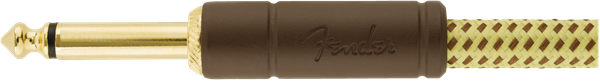 Fender Deluxe TWEED Series Electric Guitar Cable, Right-Angle to Straight 10' ft