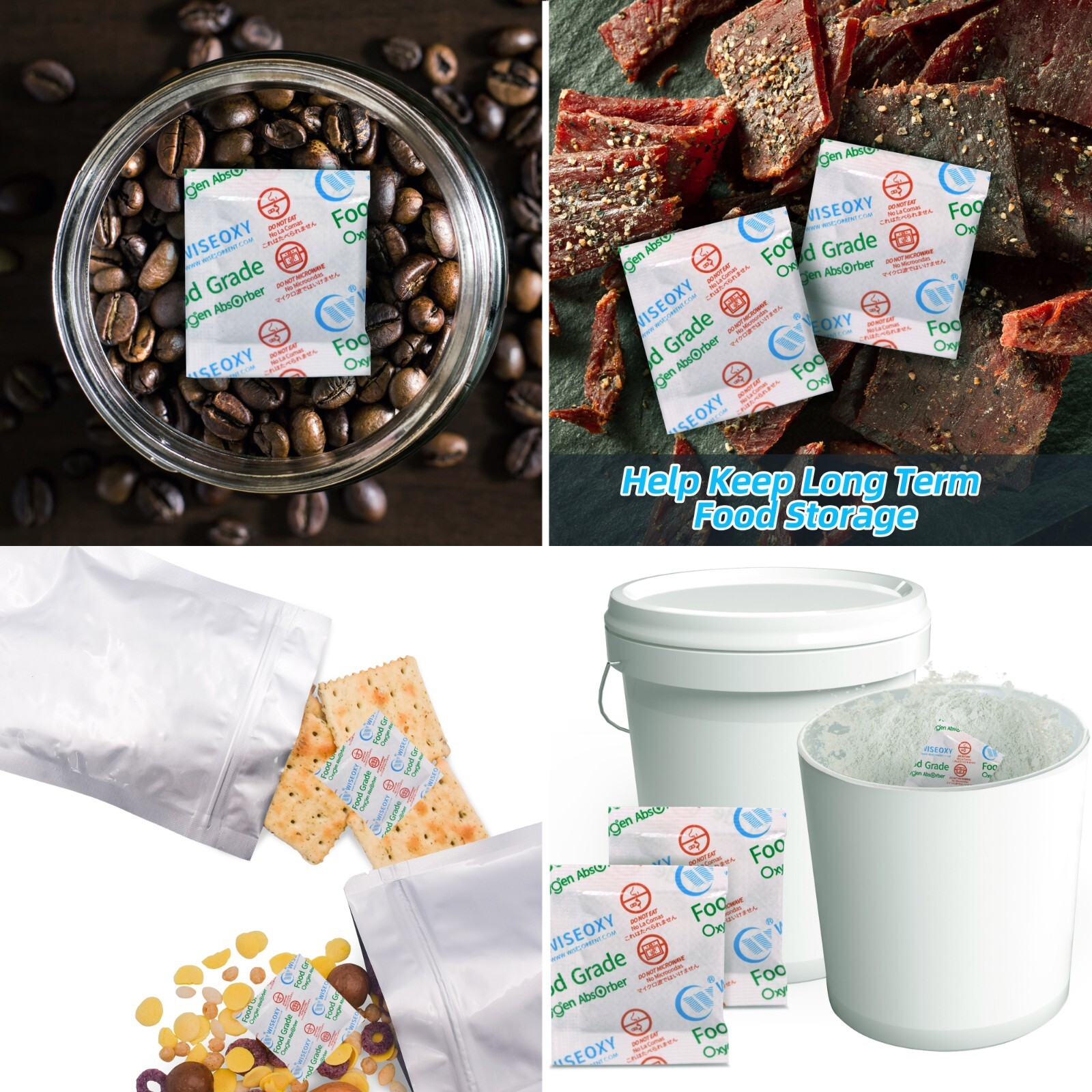 300cc Oxygen Absorbers for Long Term Food Storage Mylar Bags Dryers O2 Absorbers