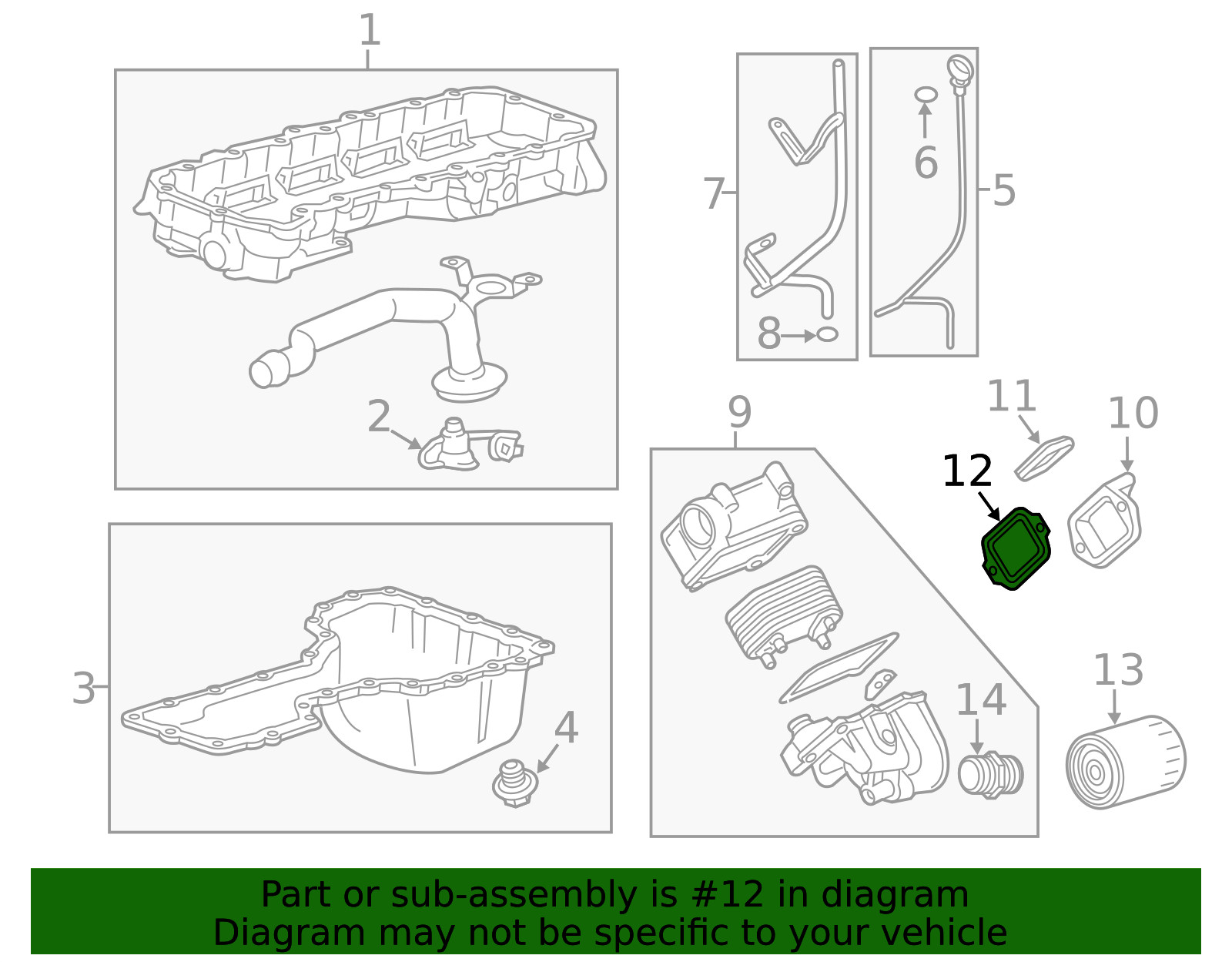Genuine GM Engine Oil Cooler Adapter Gasket 12676826