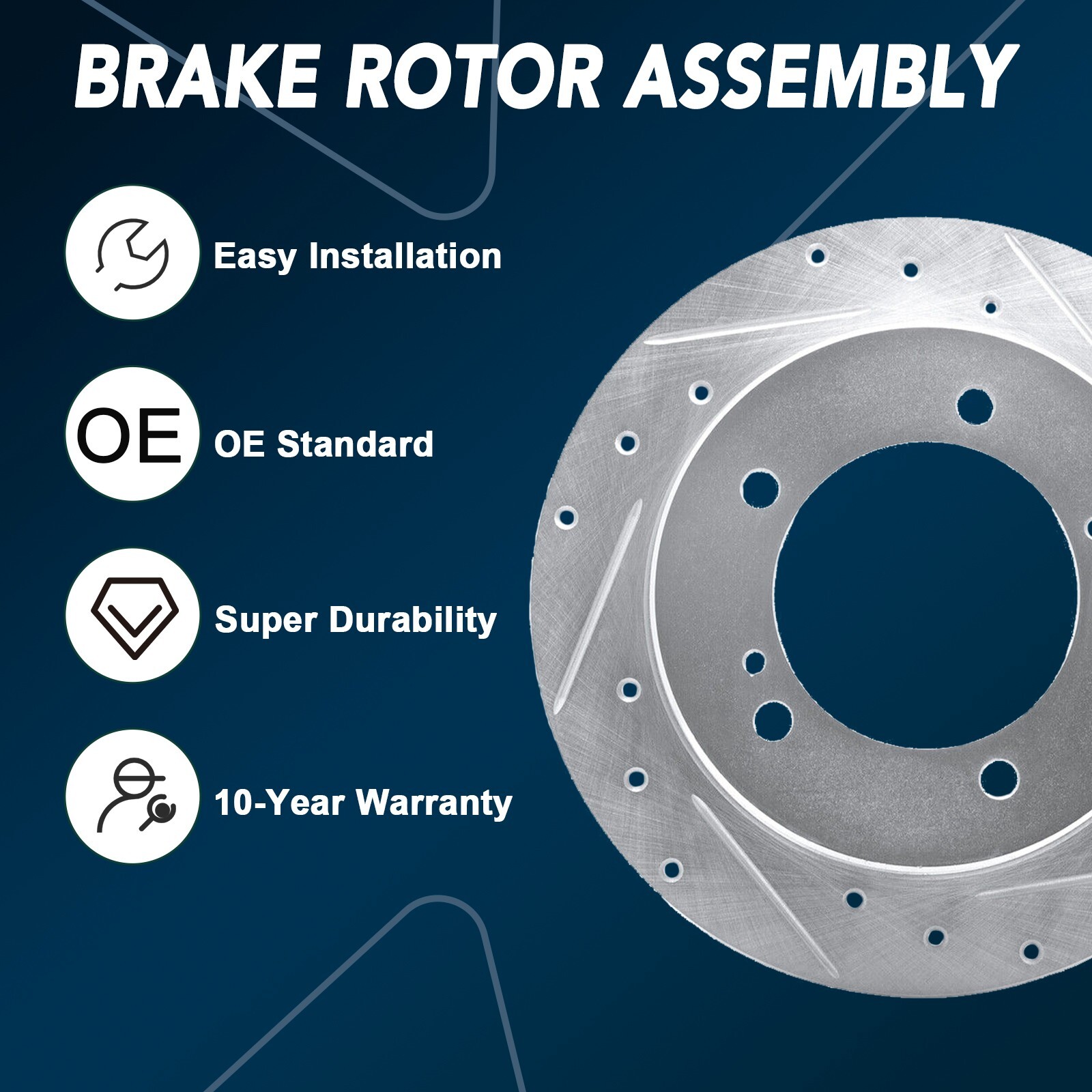 Front & Rear Drilled Disc Brakes Rotors for Dodge Durango Ram 1500 Aspen