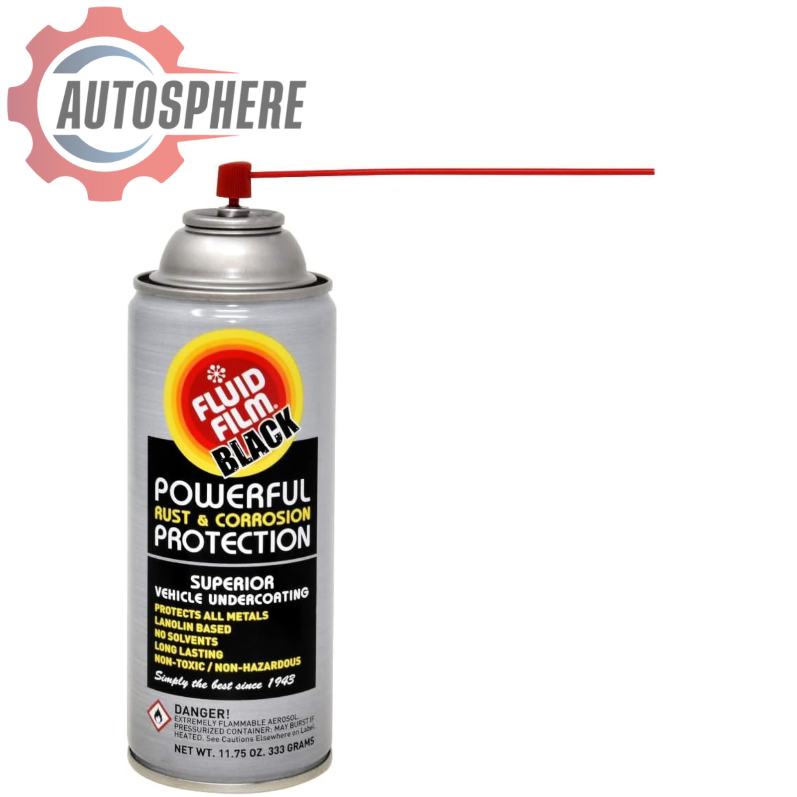 Fluid Film AS11B Black Undercoating Spray Rust Inhibitor Protection Black 12Pack