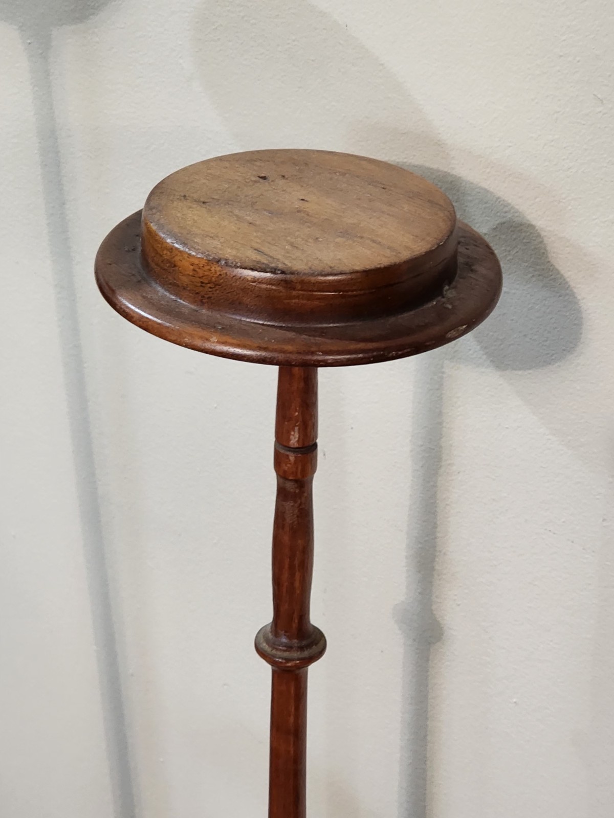 LOT OF 3- Tall Antique Wood Hat Stands 41.5"- 36"- 24" Tall - 2 MATCHING