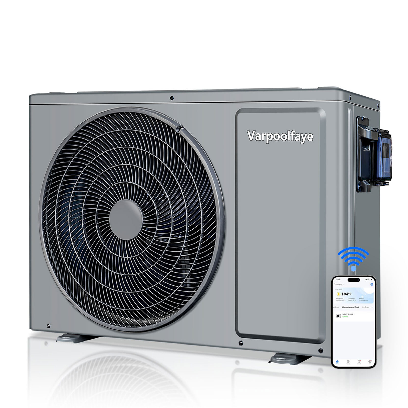 Varpoolfaye 27,000 BTU Pool Heater Heat Pump for Above Ground Pools Inground