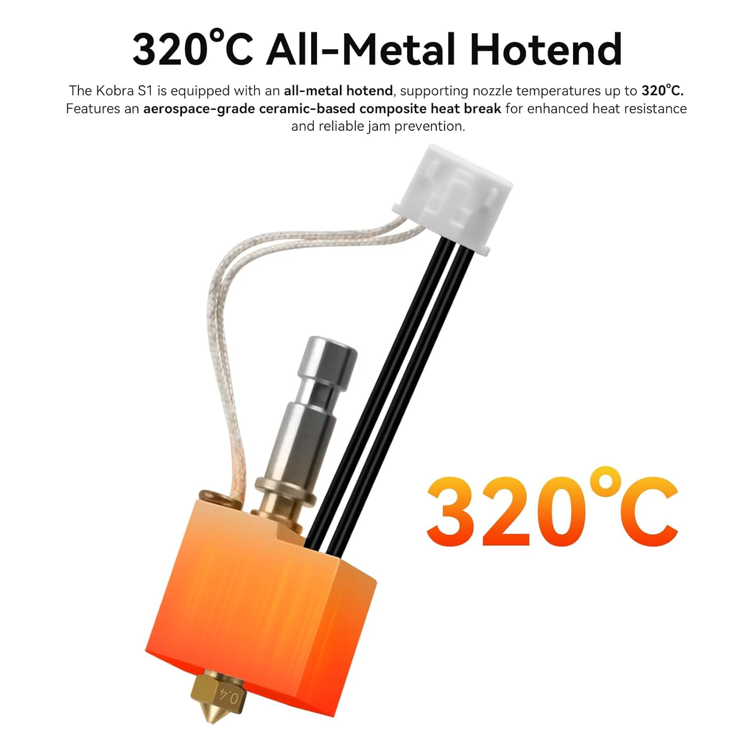 Anycubic Kobra S1 Hotend Kit with Brass Nozzles and Easy Swap Design