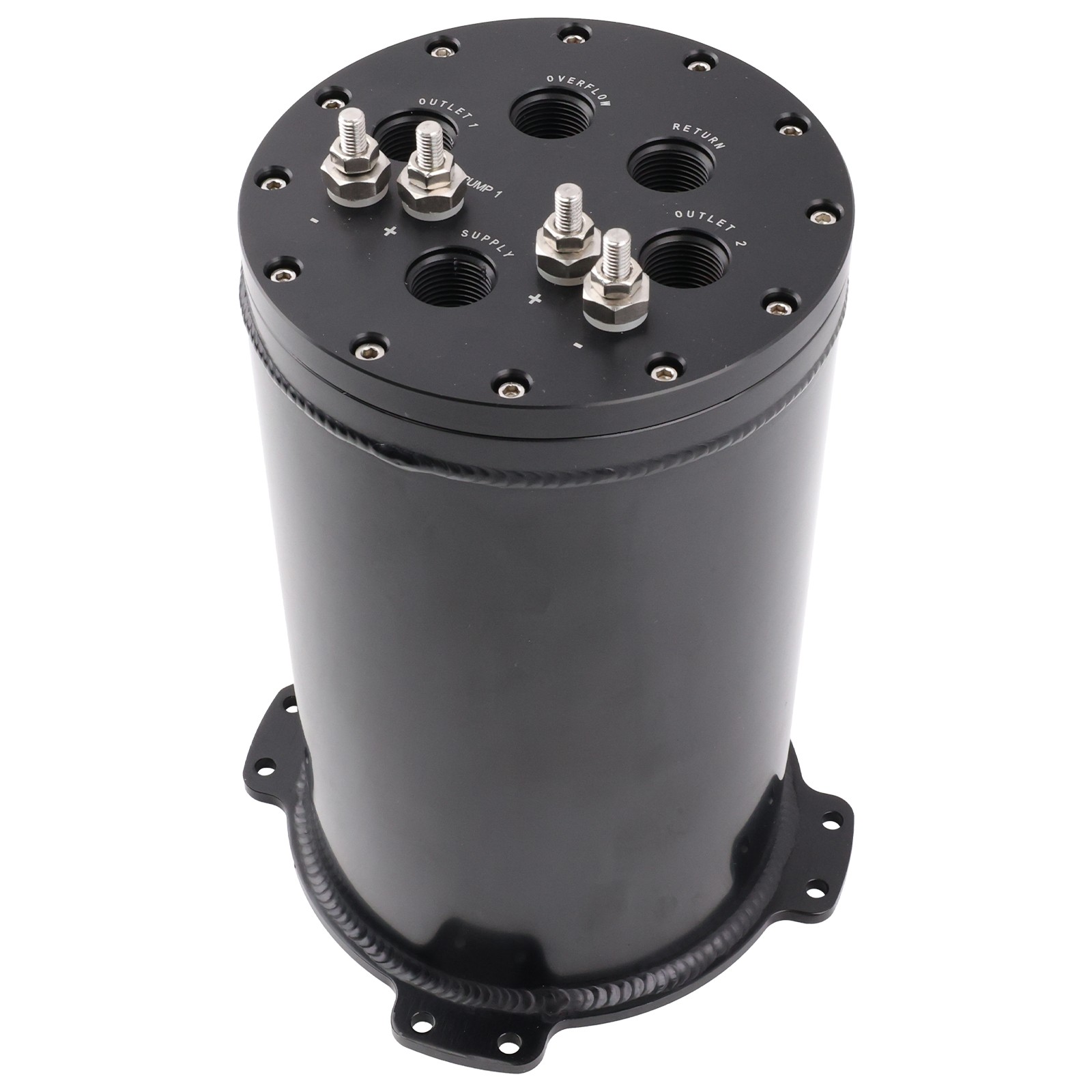 New Fuel Surge Tank 2.8L For Single or 2.6L For Dual 39-40mm Pumps 8AN Ports US
