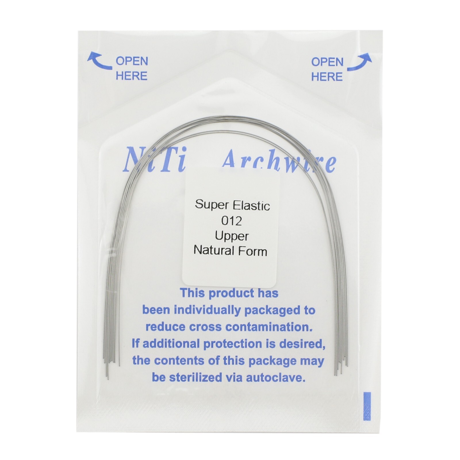 100Pcs Dental Orthodontic Arch Wire Stainless Steel NiTi Ovoid Natural 014 16X22