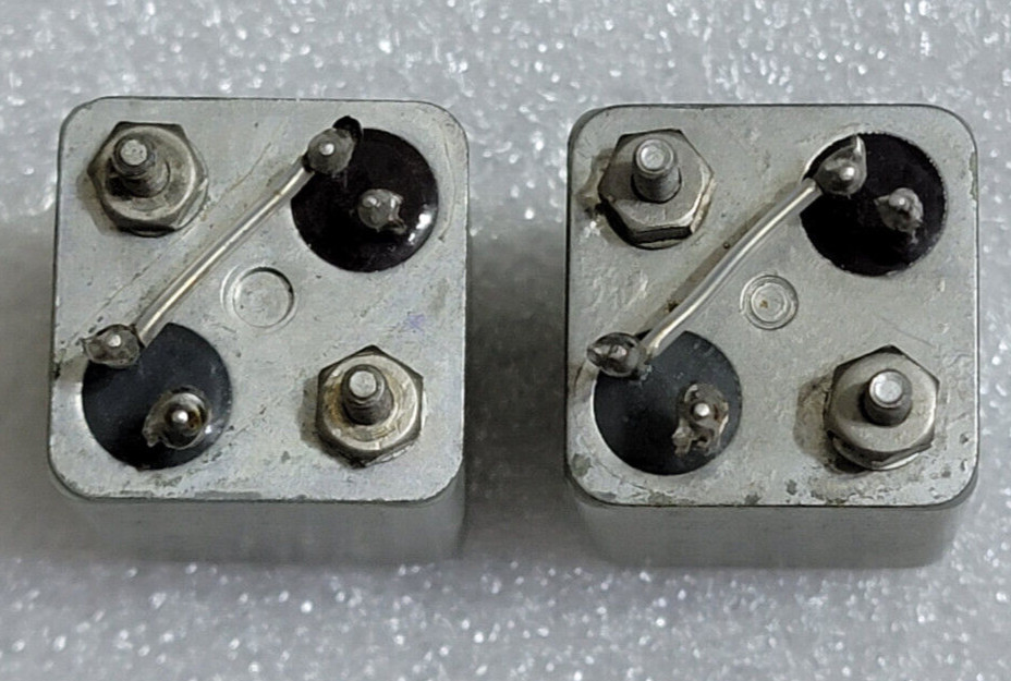 Pair of Vintage Sangamo Input Transformer Line Mic MC Phono 1:18 Potted Oil Fill