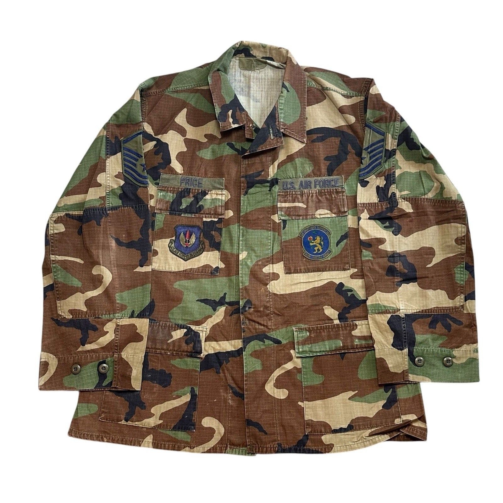 USAF Air Force Europe BDU Woodland Camo Uniform Large-Regular