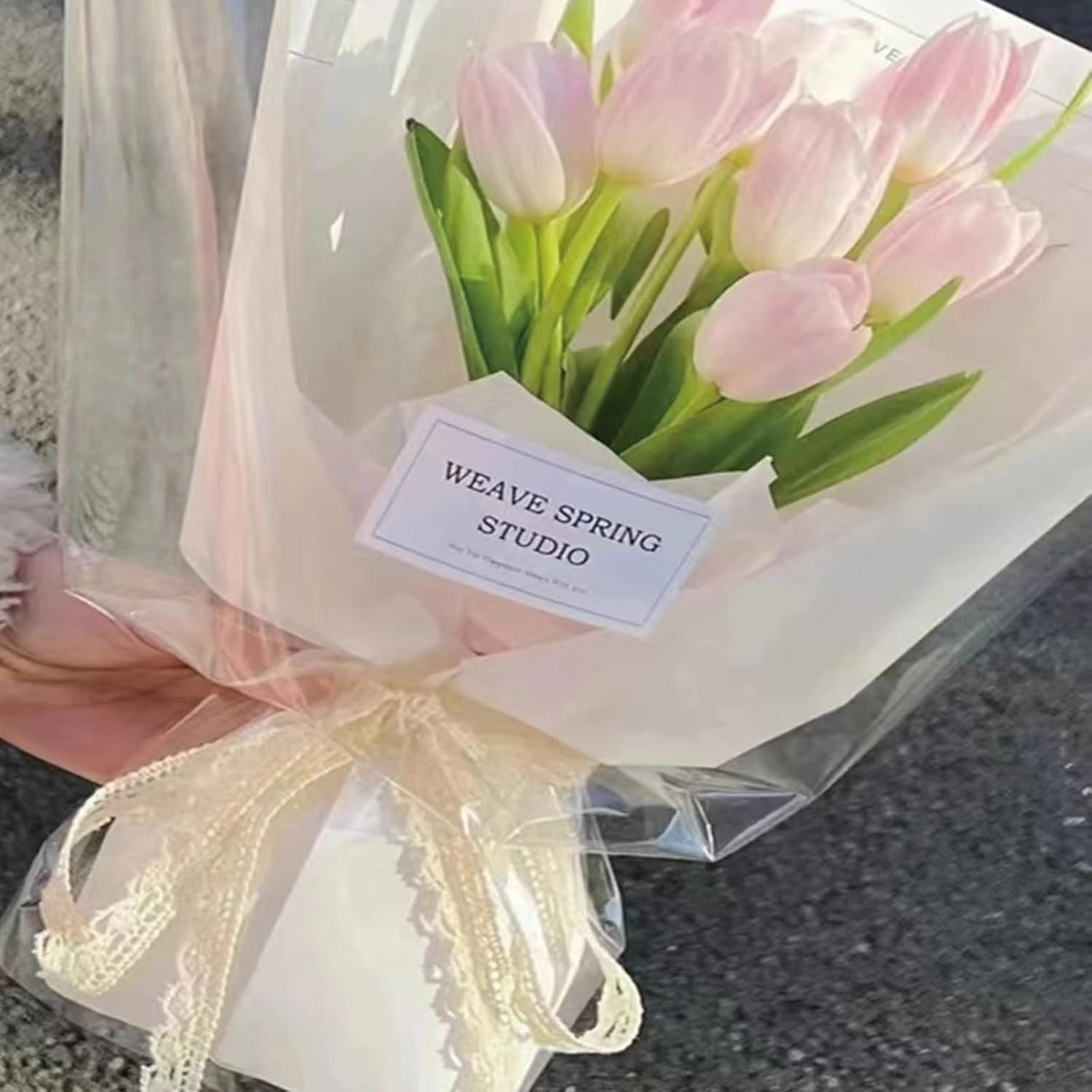 Clear Cellophane Wrap, 16" x 100' 3Mil Thick Cellophane Wrap Roll for Gift Baske