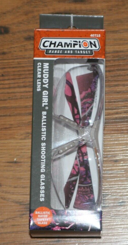 Champion Muddy Girl Ballistic Shooting Glasses - Clear Lens - #40715