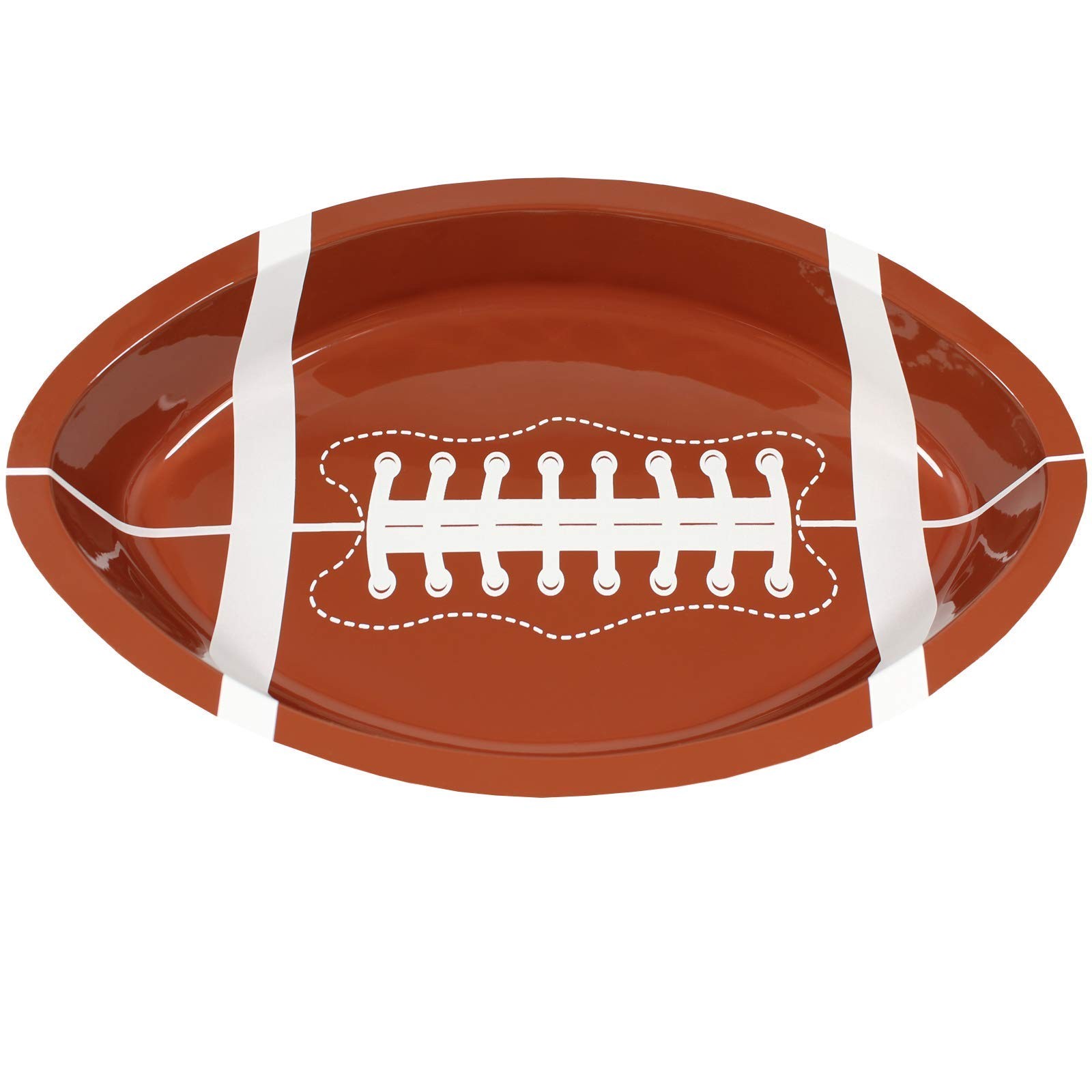 Anapoliz Football Serving Trays | 10 Pcs Plastic 12x7.5 Inches, Brown