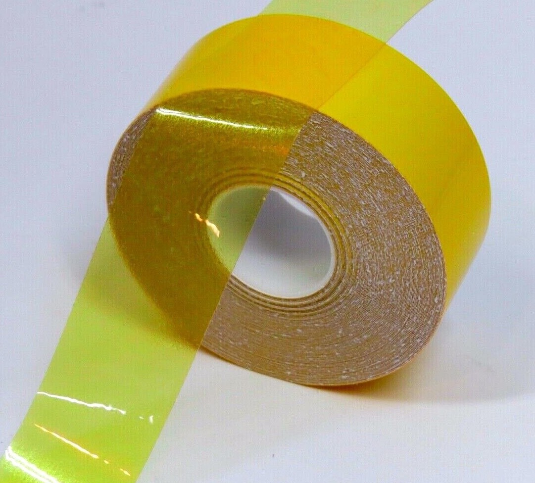 TRANSPARENT Plastic Tape, pick your color and size. Like Sticky Cellophane