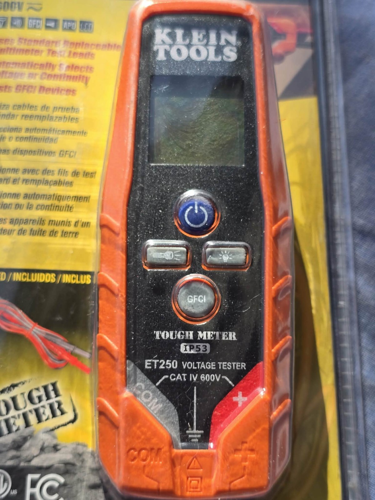 Klein Tools Digital AC/DC Voltage & Continuity Tester ET250 SEALED NEVER USED.