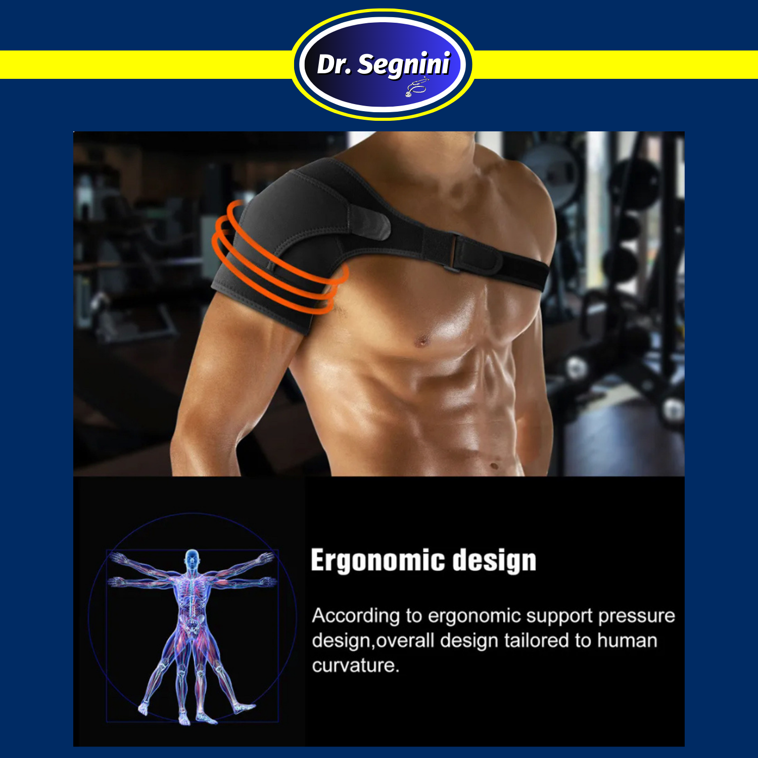 SHOULDER BRACE ROTATOR CUFF PAIN RELIEF SUPPORT ADJUSTABLE BELT SLEEVE SPRAINS✅⭐