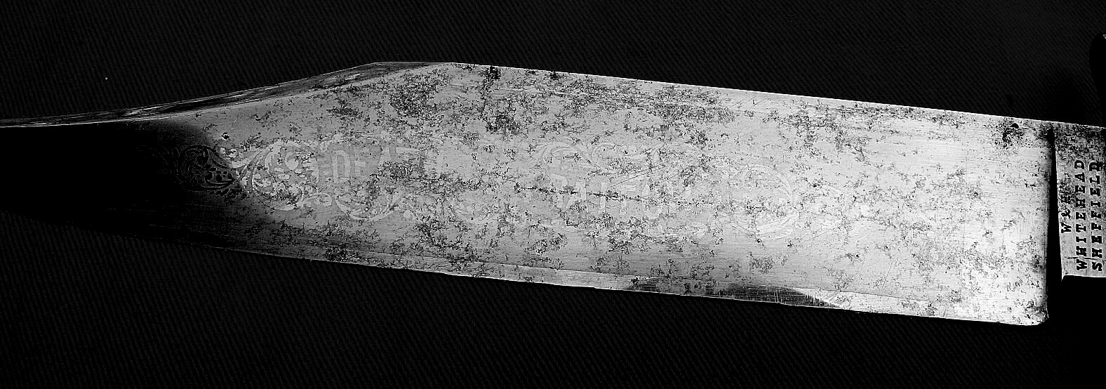 RARE DEATH TO TRAITORS ETCHED BOWIE~ORIGINAL SHEATH~W & H WHITEHEAD BROS 1862-63