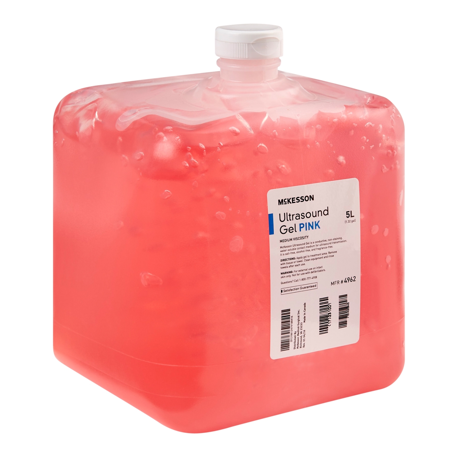 McKesson Ultrasound Gel Pink 5 Liter Jug 4962 (4 per Case)