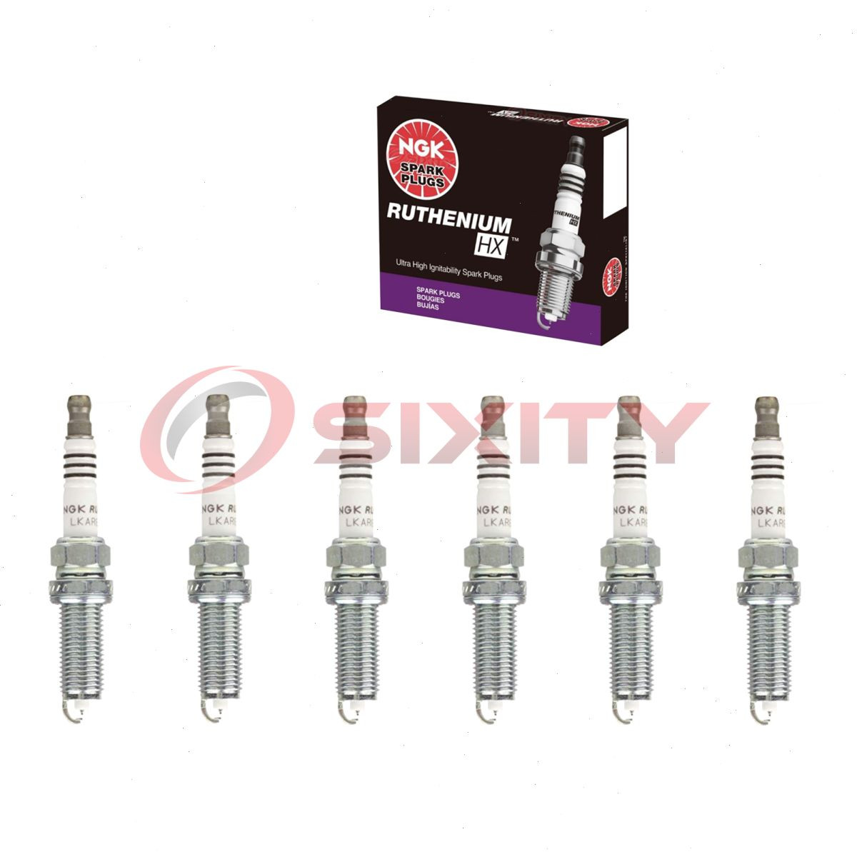 6 pcs NGK Ruthenium HX Spark Plugs for 2008-2013 Infiniti G37 3.7L V6 - hu