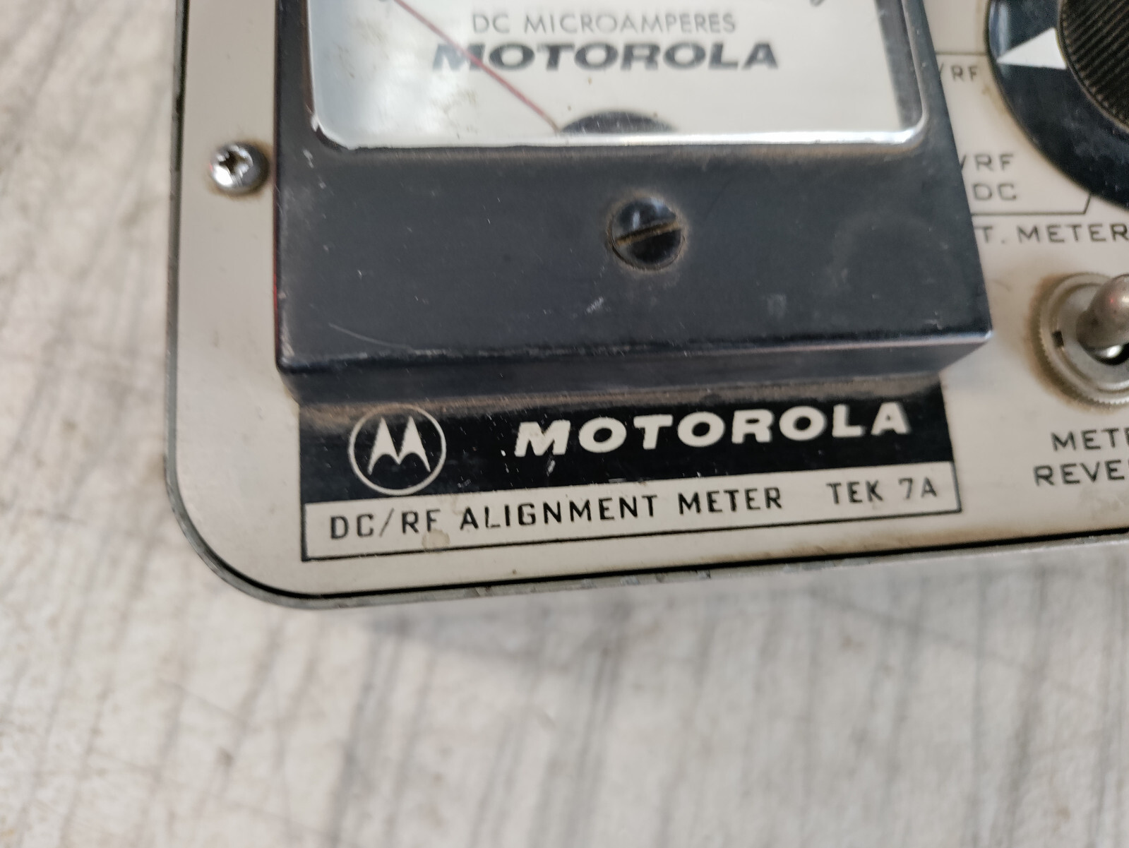 MOTOROLA TEK 7A DC/RF ALIGNMENT METER RADIO TEST UNIT