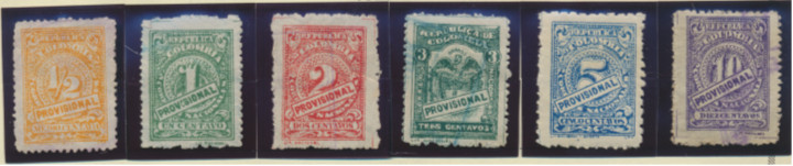 Colombia Stamps Scott #360 To 365, Used