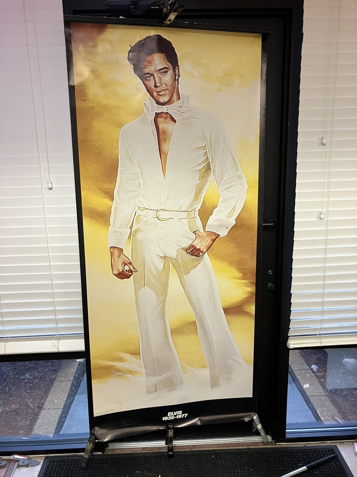 Ex Large 34 x 76 Orig Vintage 1985 ELVIS PRESLEY 1935-1977 Door Poster Gold Suit